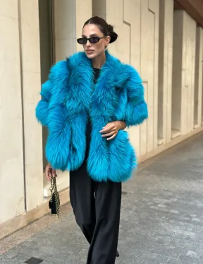 Накидка женская из меха чернобурки - Тиффани