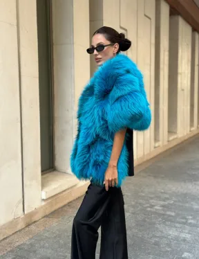 Накидка женская из меха чернобурки - Тиффани