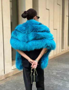 Накидка женская из меха чернобурки - Тиффани