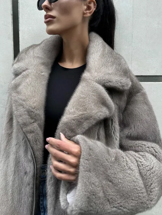 Шуба - косуха из меха норки