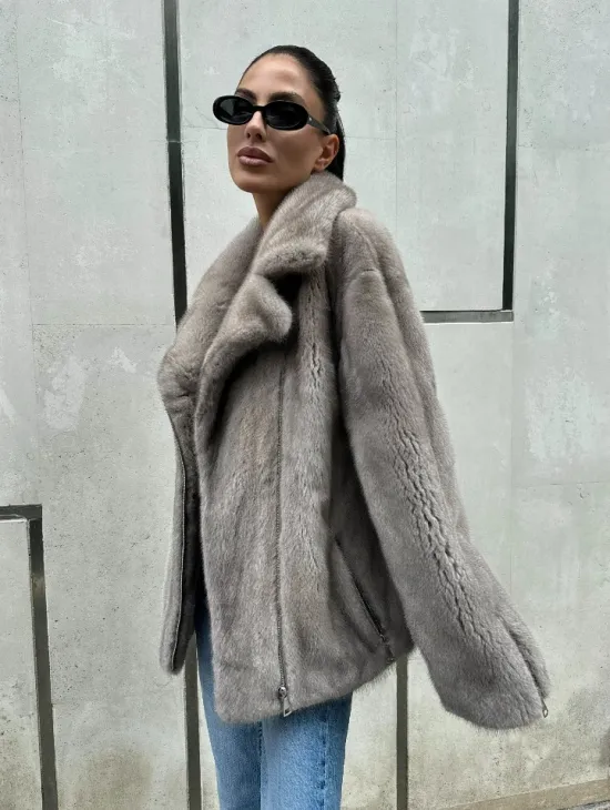 Шуба - косуха из меха норки