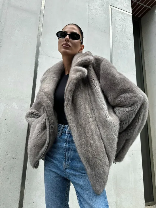 Шуба - косуха из меха норки