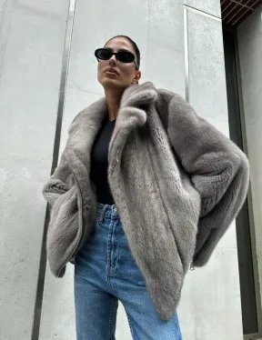 Шуба - косуха из меха норки