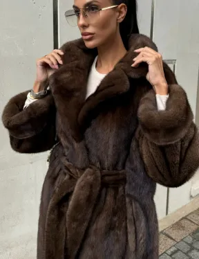 Женская винтажная шуба из аукционного меха норки Saga Furs