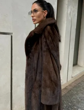 Женская винтажная шуба из аукционного меха норки Saga Furs