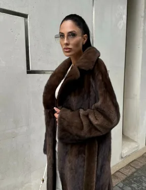 Женская винтажная шуба из аукционного меха норки Saga Furs