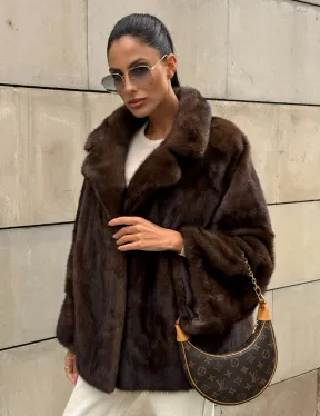 Короткая норковая шуба английский воротник роспуск