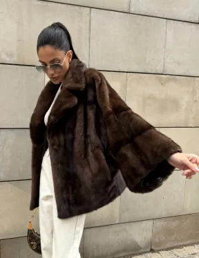 Короткая норковая шуба английский воротник роспуск