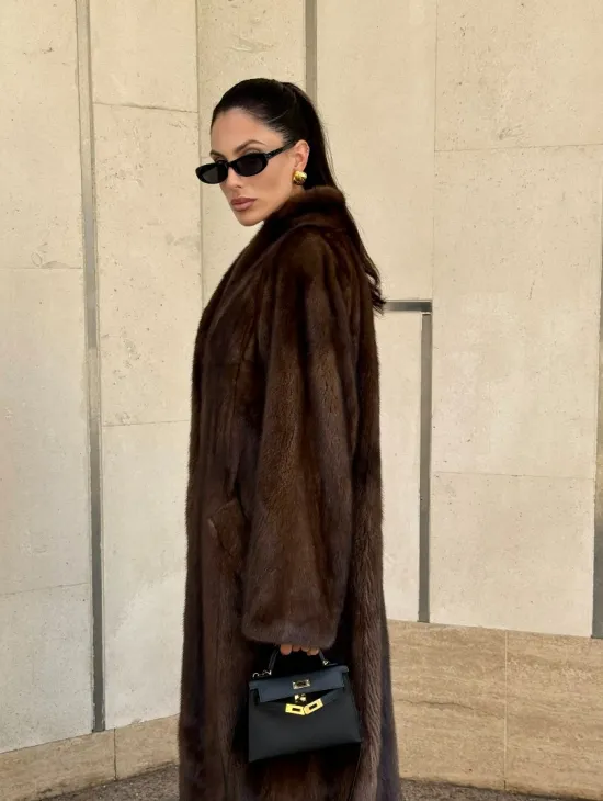 Шуба из PREMIUM норки SAGA FURS в винтажном стиле