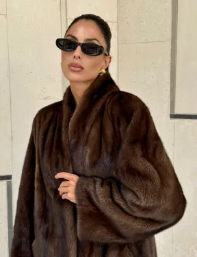 Шуба из PREMIUM норки SAGA FURS в винтажном стиле