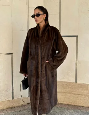 Шуба из PREMIUM норки SAGA FURS в винтажном стиле