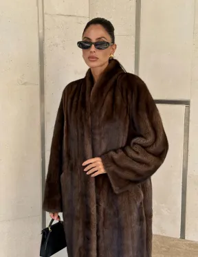 Шуба из PREMIUM норки SAGA FURS в винтажном стиле