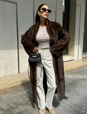 Шуба из PREMIUM норки SAGA FURS в винтажном стиле